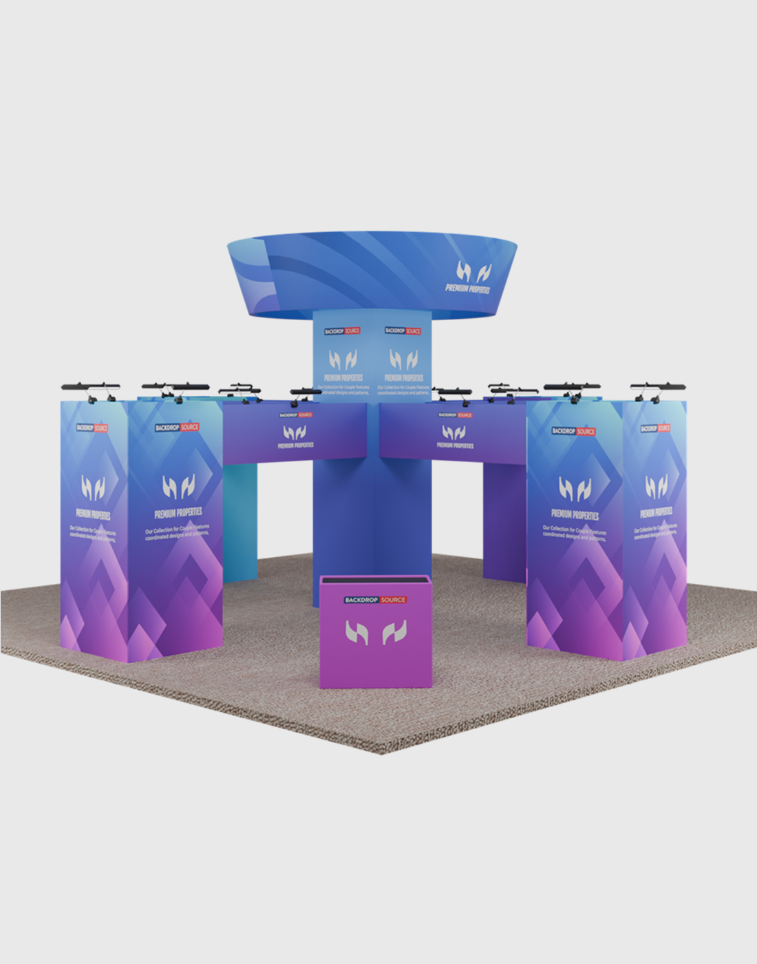 Modular Booth Kits 9m x 9m - Model 1