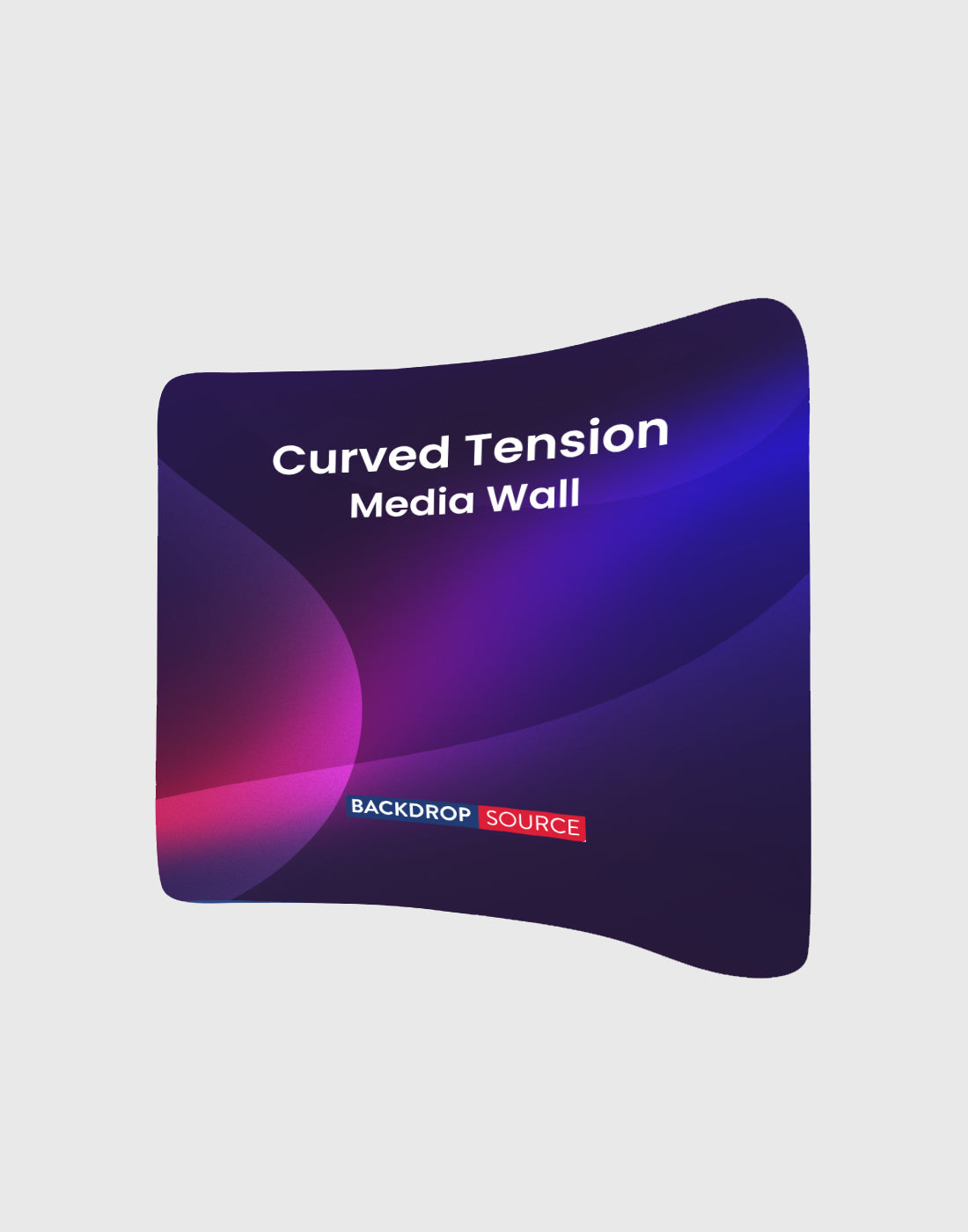 Curved Tension Portable Media Wall