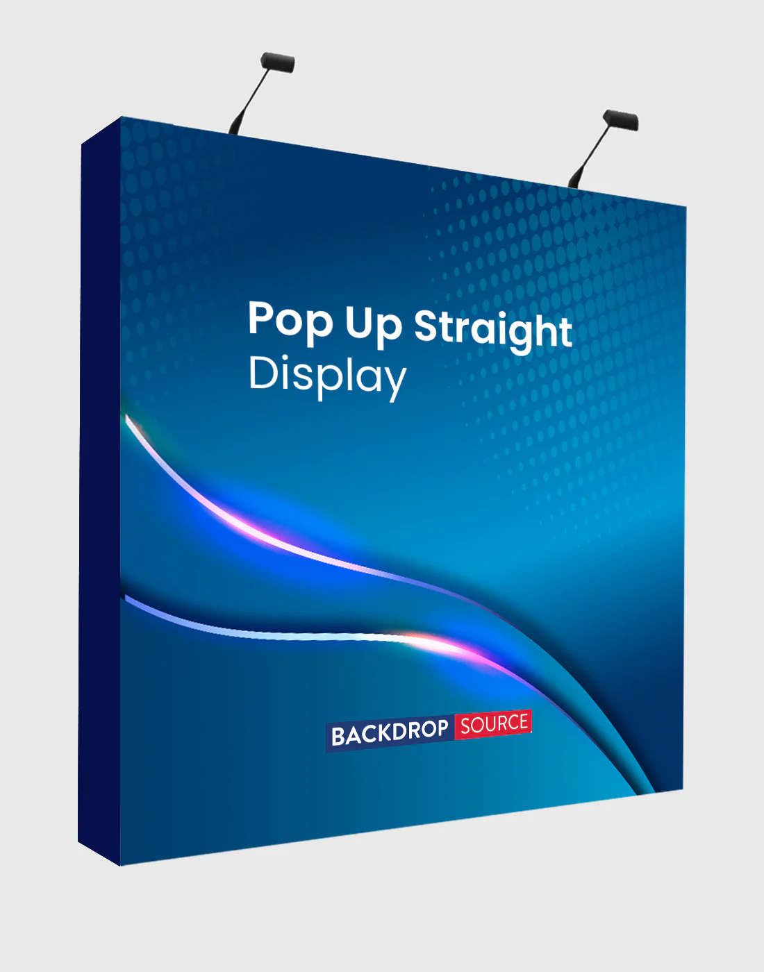 Popup Straight Backwall Kit with Clamping Lights