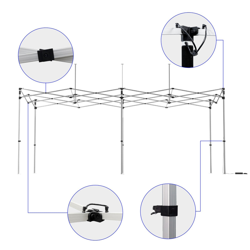 3m x 6m Lighted Canopy Tent
