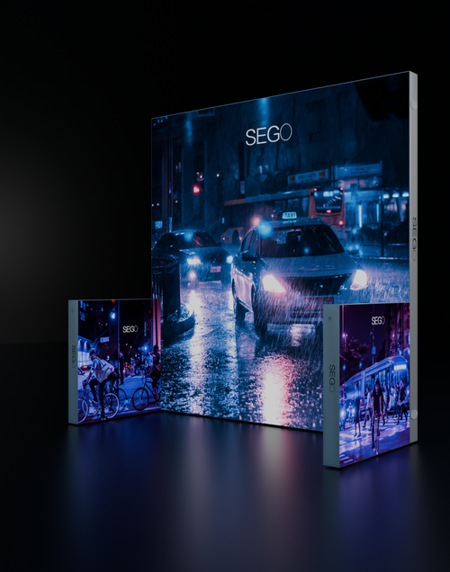 3x3m Backlit SEGO Three-Wall Booth Kit with 2 Sidewalls