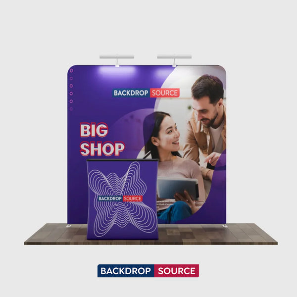 3x3m Straight Exhibit Pro 3-in-1 Display Kit with Hard Podium Case
