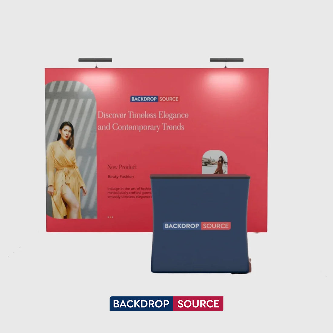 3m x 3m Straight Popup Exhibit Pro 3-in-1 Display Kit with Illume Lights