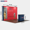 3m x 3m Straight Popup Exhibit Pro 3-in-1 Display Kit with Illume Lights