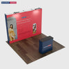 3m x 3m Straight Popup Exhibit Pro 3-in-1 Display Kit with Illume Lights