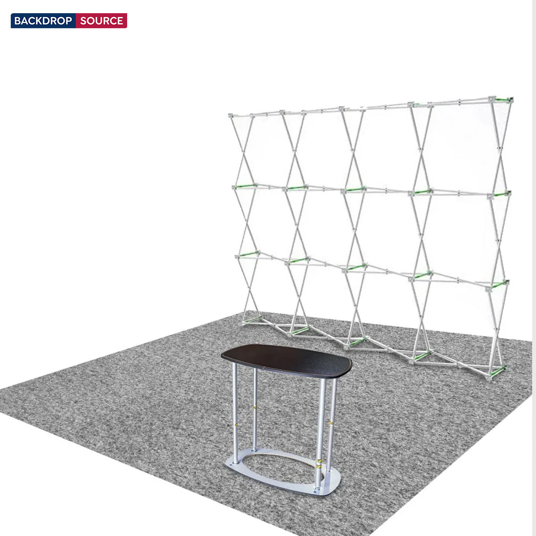 3m x 3m Straight Popup Exhibit Pro 3-in-1 Display Kit with Illume Lights