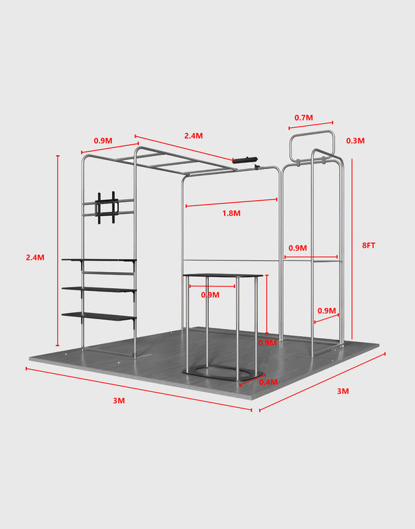 Portable Exhibit Display 3m x 3m - Model 31