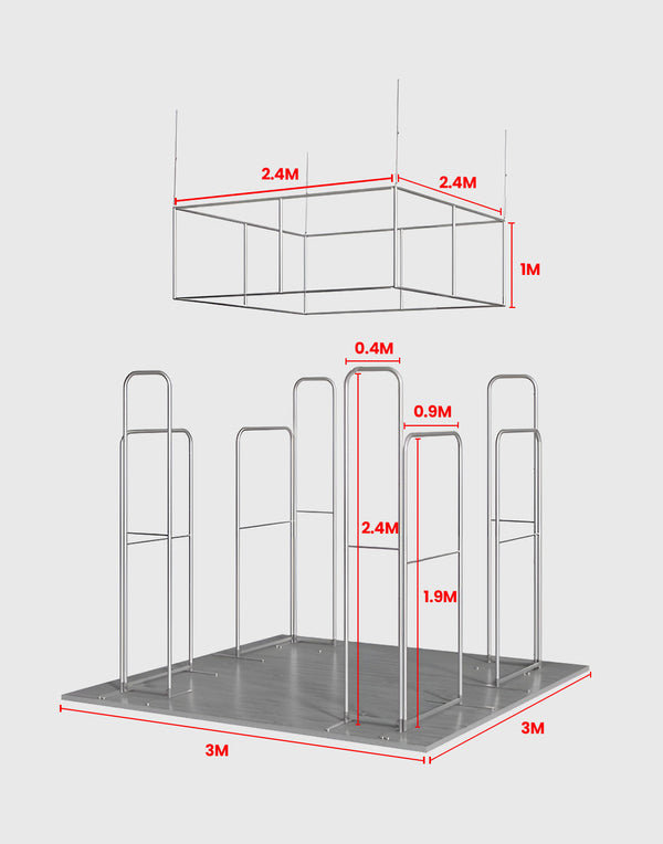 Portable Exhibit Display 3m x 3m - Model 36