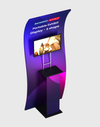 Portable S-Shaped Fabric Exhibit Display