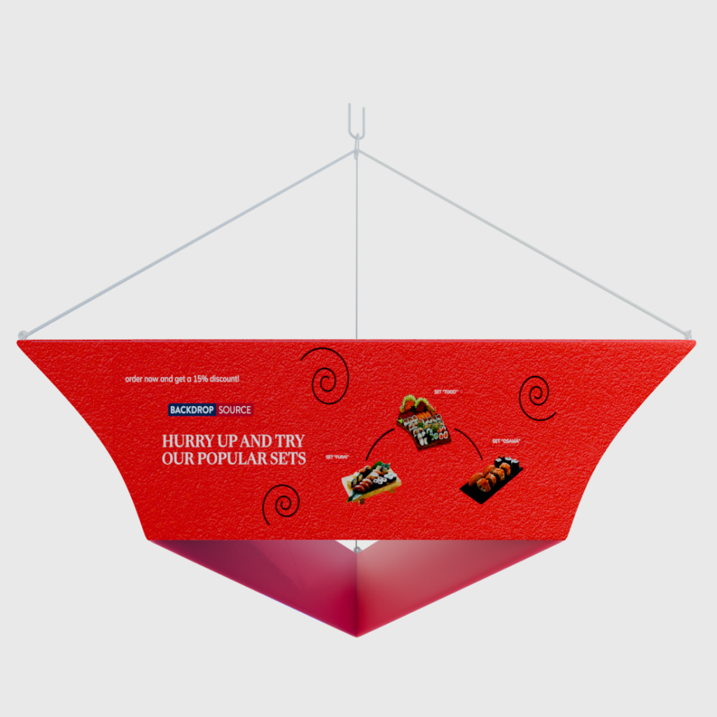 Tapered Triangle Hanging Display