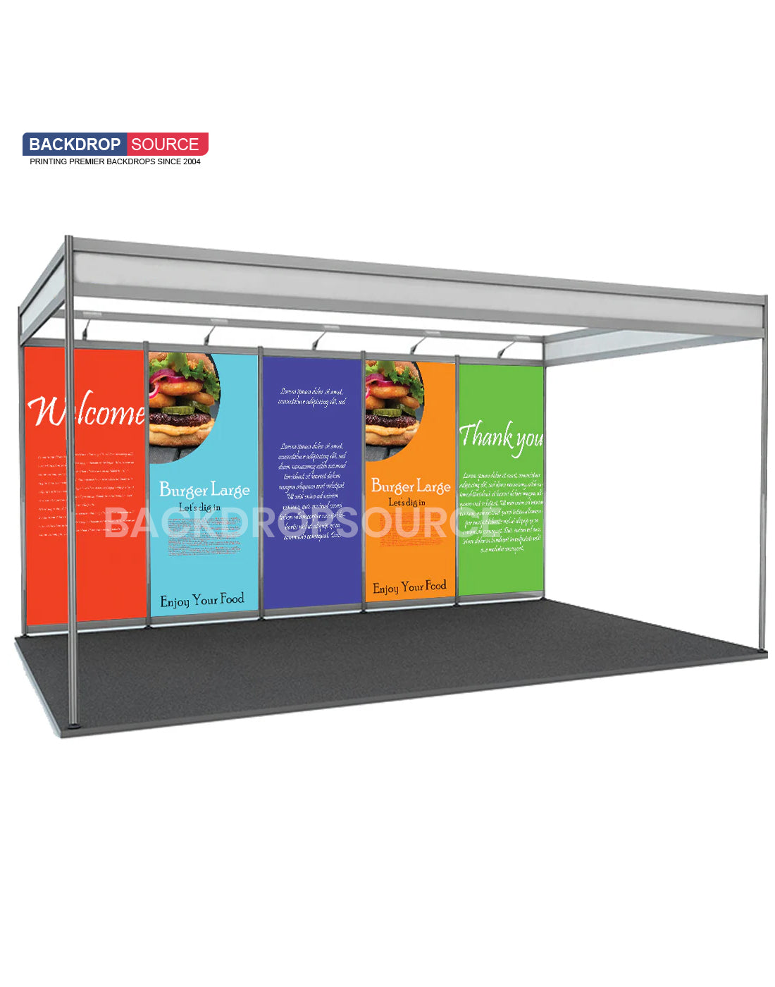 Exhibition Banner Printing Shell Scheme 5m x 3m Shell Scheme Exhibition Graphics Printing – Backdropsource India