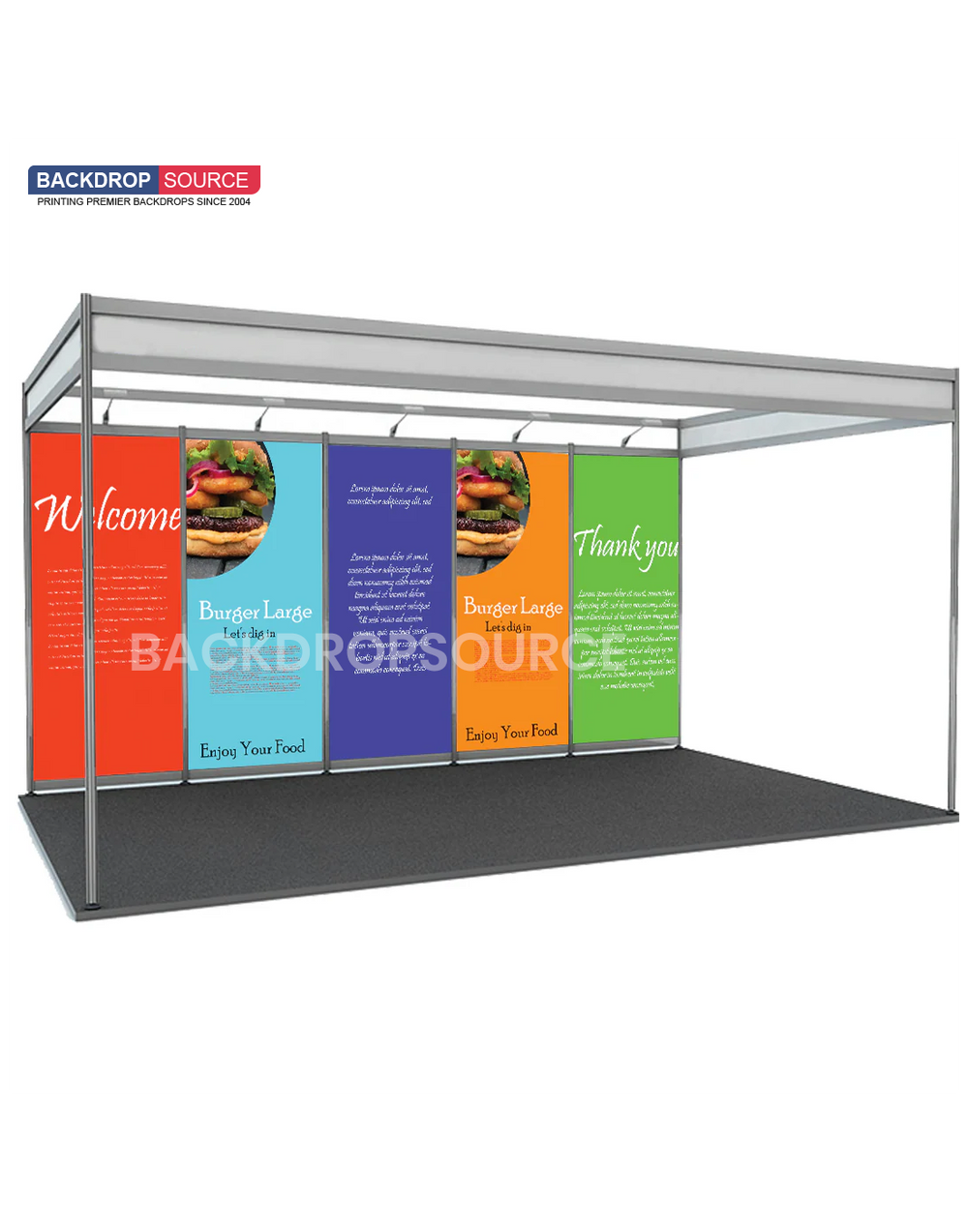 Shell scheme Exhibition Graphics for 5m Wide x 3m Depth Booth