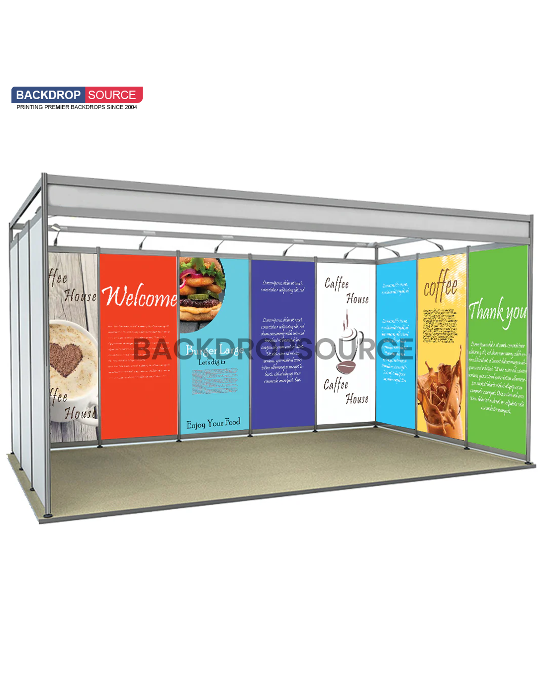 Shell Scheme Poster 5m x 3m Shell Scheme Exhibition Graphics Printing – Backdropsource India