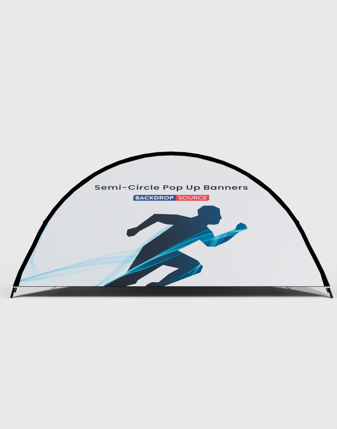 Semi-Circle Fabric Pop Up Banners (Double Side Printed)