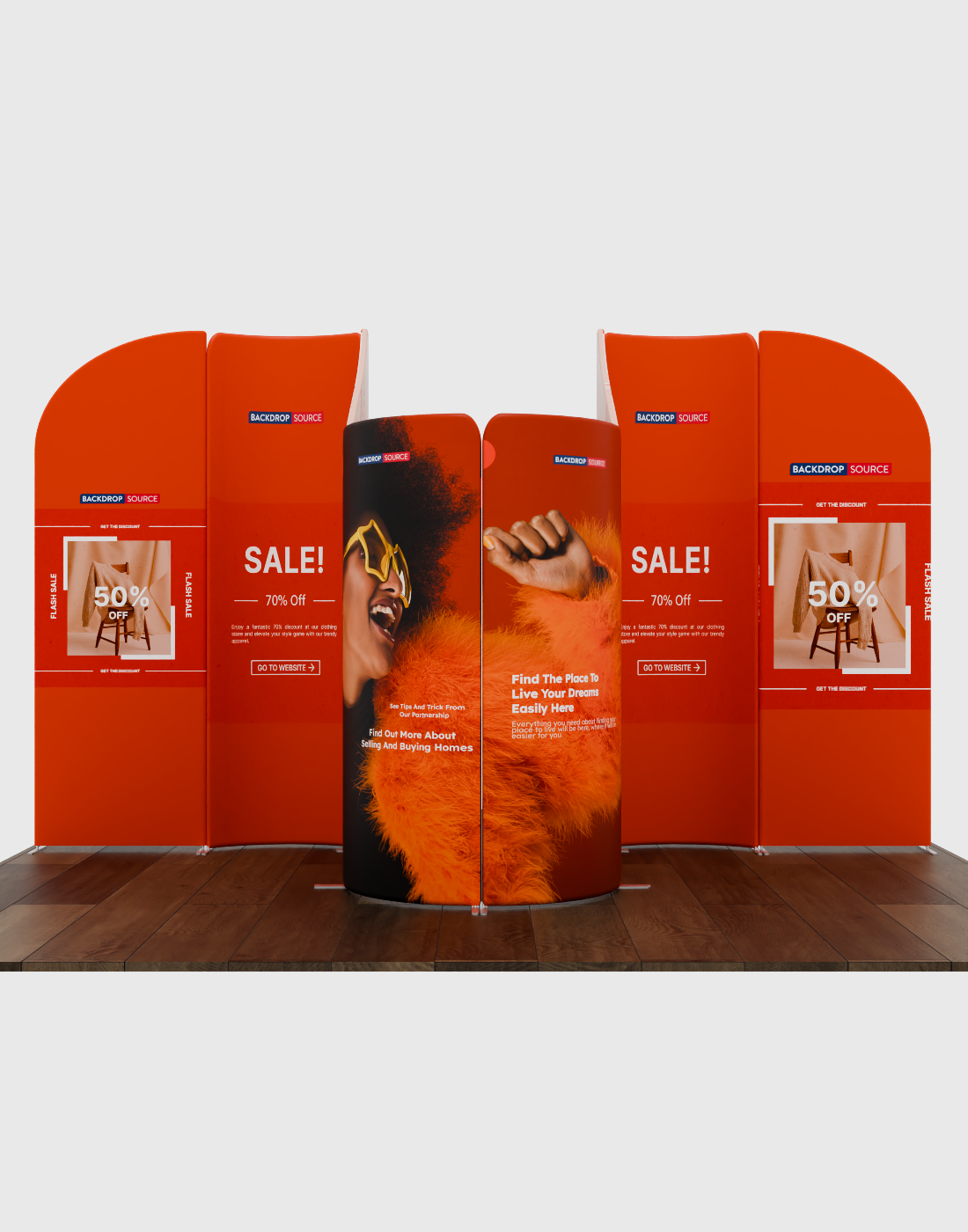 Magnetic Fabric Booth Display - Model 1 (4m x 3m)