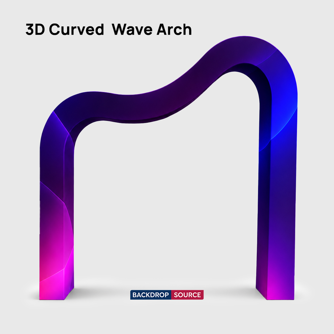3D Curved Wave Arch Backdrop