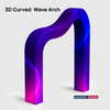 3D Curved Wave Arch Backdrop