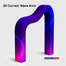 3D Curved Wave Arch Backdrop