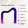 3D Curved Wave Arch Backdrop