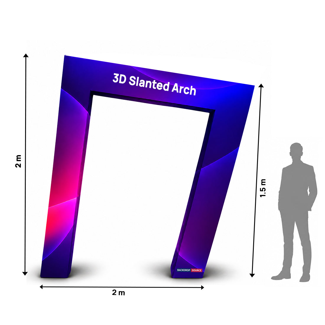 3D Slanted Arch Display Wall