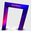 3D Slanted Arch Display Wall