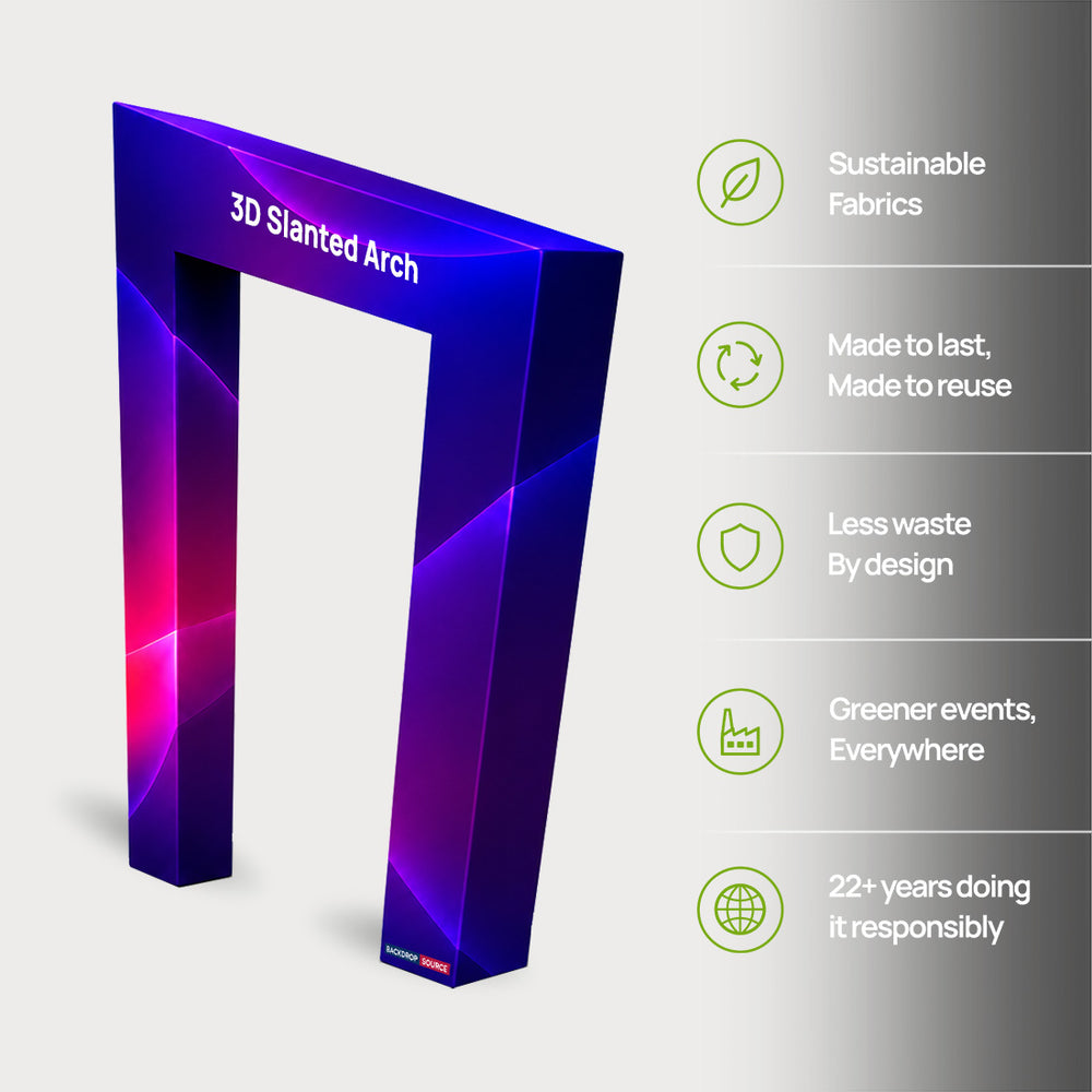 3D Slanted Arch Display Wall