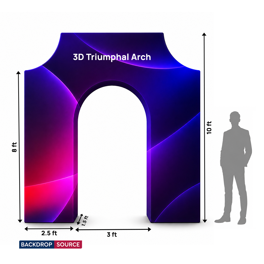 3D Triumphal Arch Backdrop