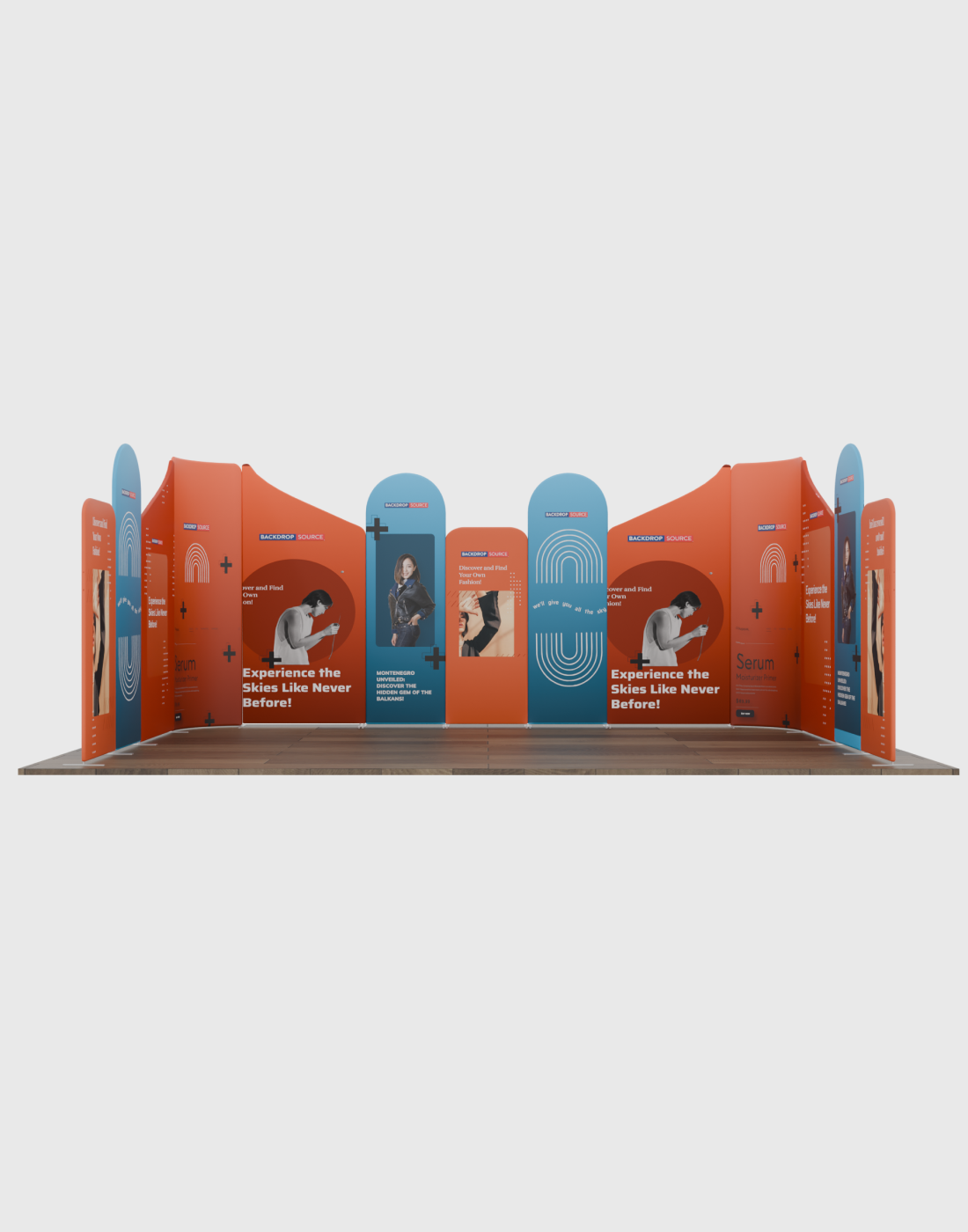 Magnetic Fabric Booth Display - Model 3 (6m x 6m)