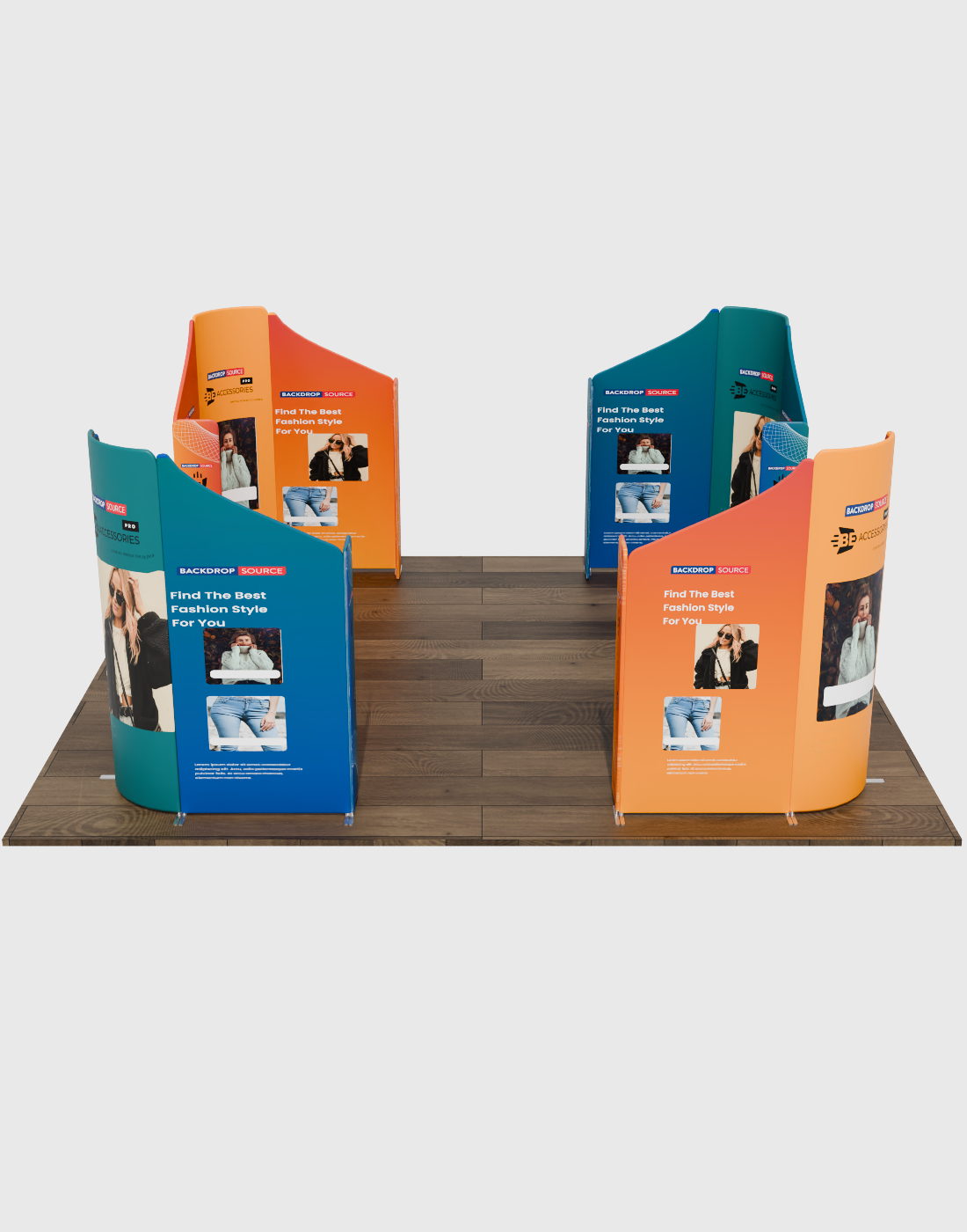 Magnetic Fabric Booth Display - Model 5 (6m x 6m)