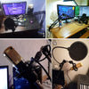 Professional Studio Vocal Recording Mic Condenser Microphone With Boom Holder Set ( karaoke, Recording & Broadcasting)