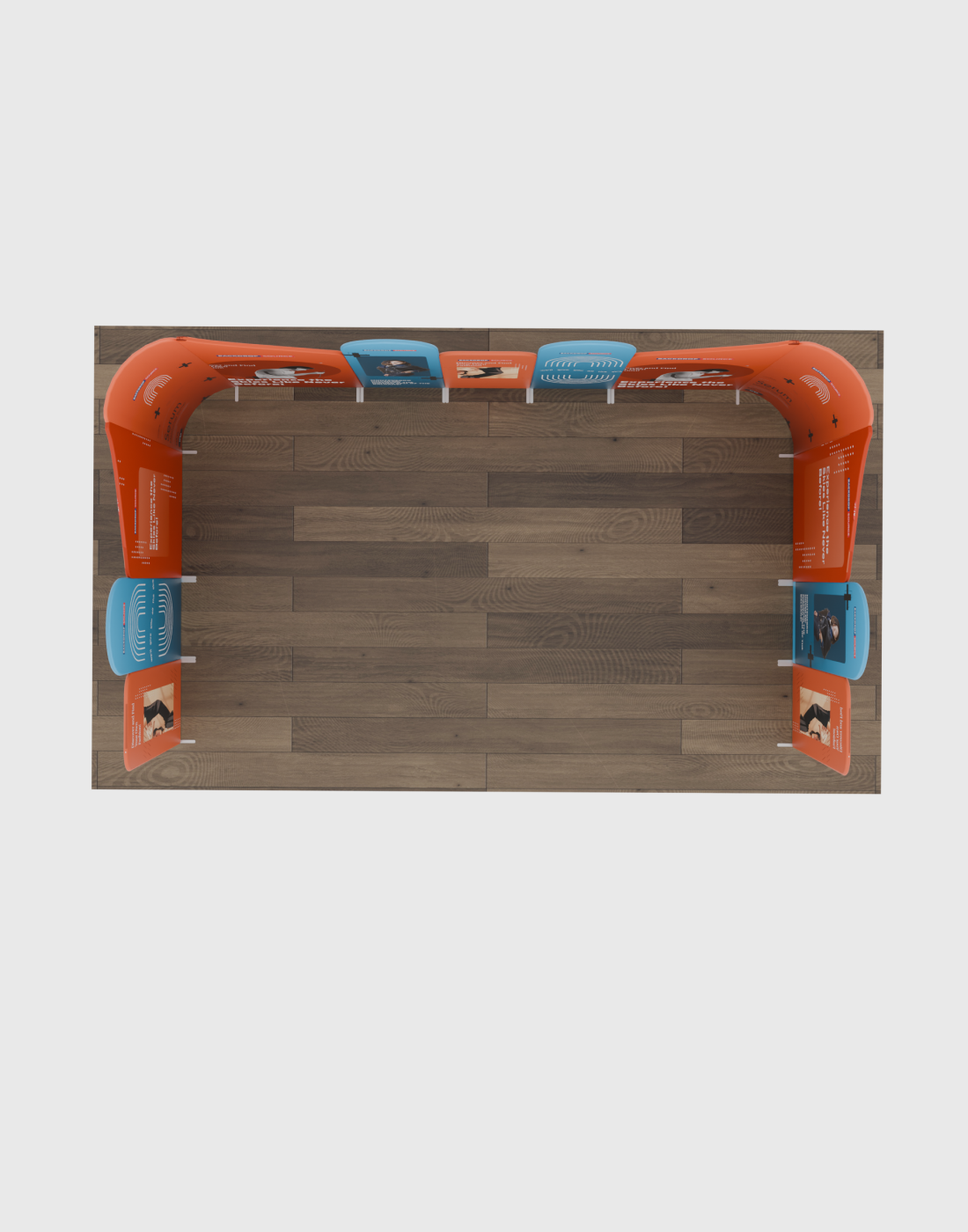 Magnetic Fabric Booth Display - Model 3 (6m x 6m)