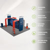 6x6m Booth Kit with 3D Media Walls, Arch Displays & 3 Counters