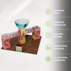 9x6m Cubic Tower Booth Kit with Hanging Banner & 2 Counters