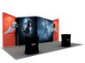 6x3m Booth Kit with Four Inclined Walls & 2 Counters