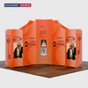 5x5m Magnetic Fabric Booth Wall with Curved & Slope Panels