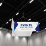 Four-Sided Pinwheel Hanging Banner Display