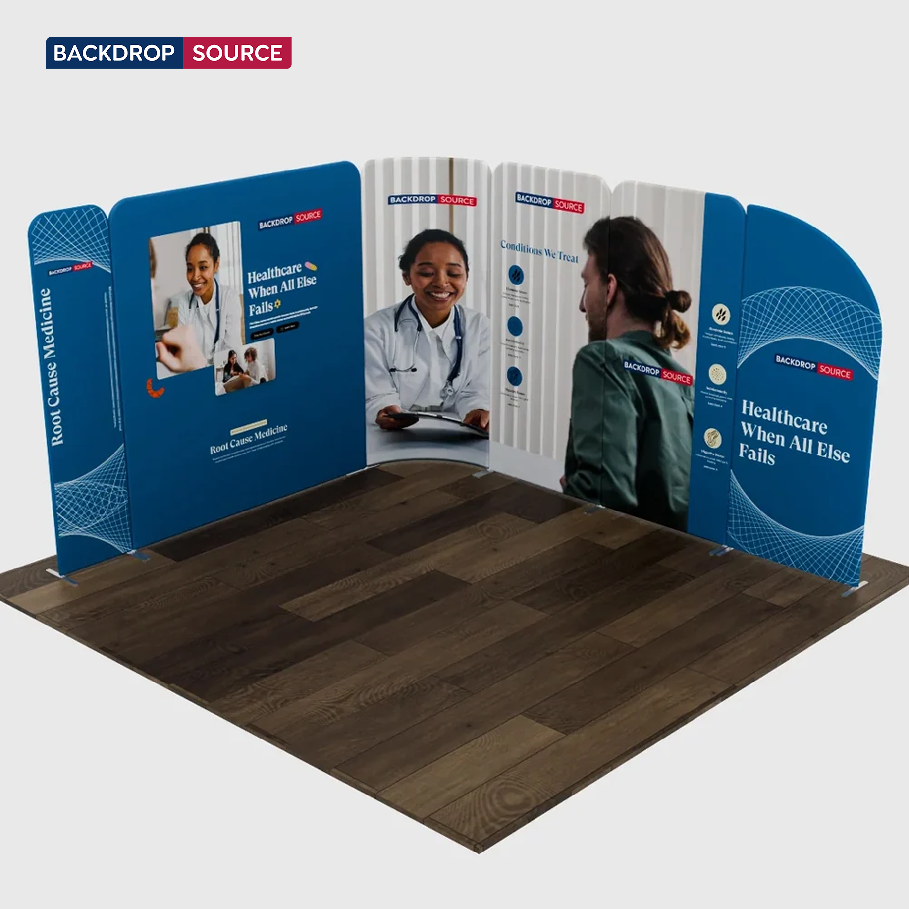 3x3m Magnetic Fabric Booth Wall with Modular Panels