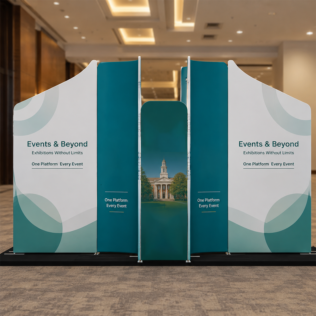 4x4m Magnetic Fabric Booth Wall with 16 Panels