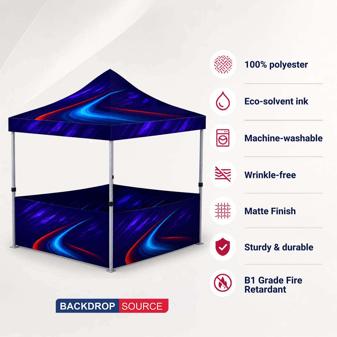 Heavy Duty Fabric Canopy Tent – (2m W x 3m H)