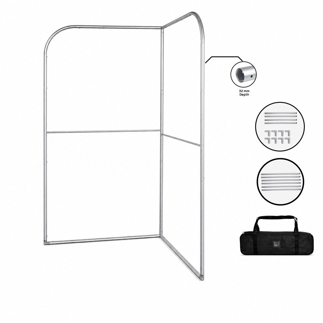 L-Shaped Fabric Banner Display