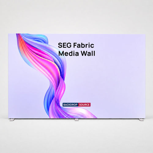 Non-Backlit SEG Fabric Media Wall - 5m W x 2.5m H