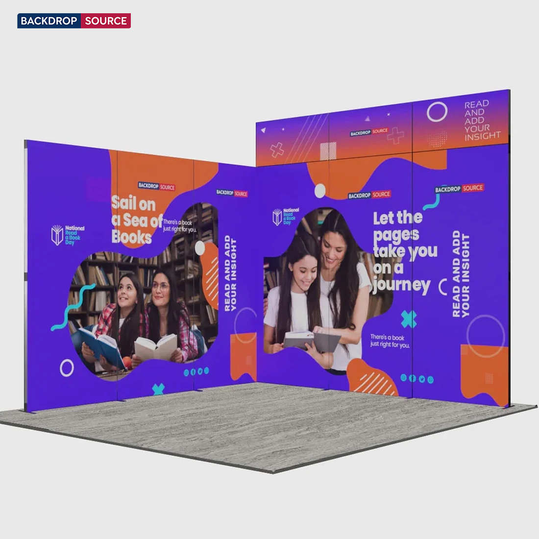 3m Folding SEG Booth Kit with Header Band & Sidewalls