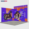 3m Folding SEG Booth Kit with Header Band & Sidewalls