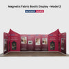 6x6m Magnetic Fabric Booth Wall with 10 Curved & Slope Panels