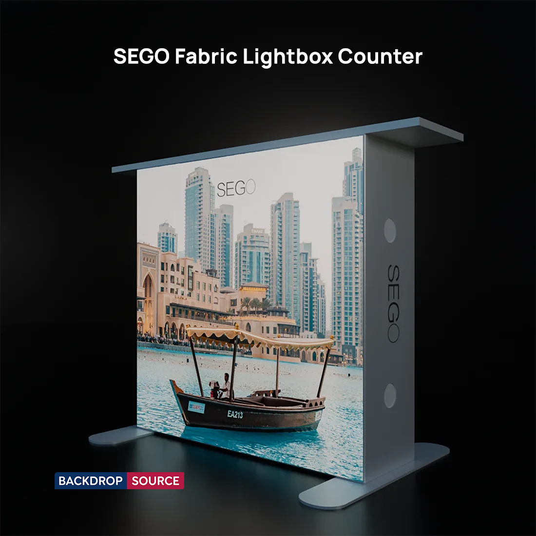 SEGO Fabric Lightbox Counter – 1m W x 1m H