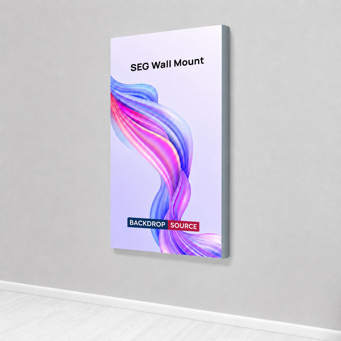 Non-Backlit Wall-Mounted SEG Fabric display - 120mm Depth