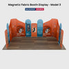 6x6m Magnetic Fabric Booth Wall with 13 Panels & Angled Sections