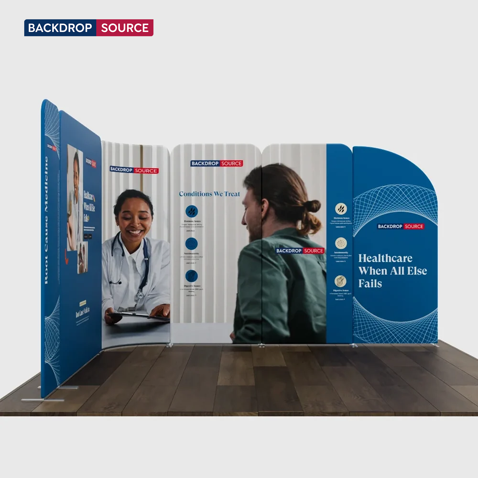 3x3m Magnetic Fabric Booth Wall with Modular Panels