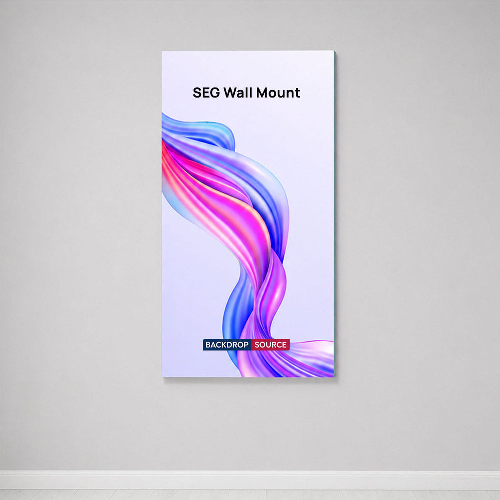 Non-Backlit Wall-Mounted SEG Fabric display - 100mm Depth