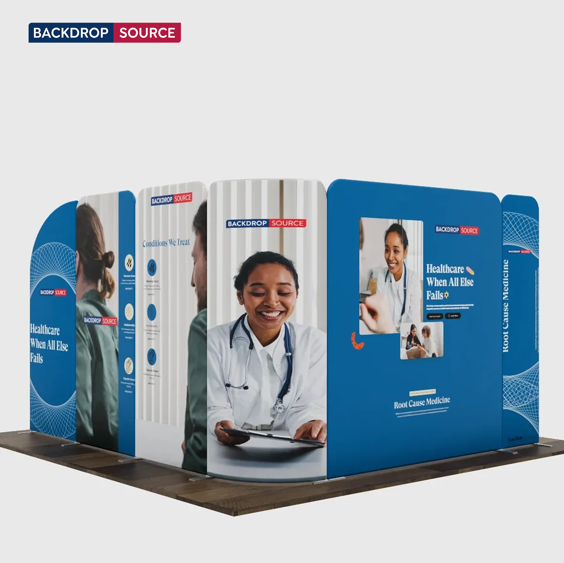 3x3m Magnetic Fabric Booth Wall with Modular Panels
